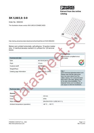 0804303 datasheet  